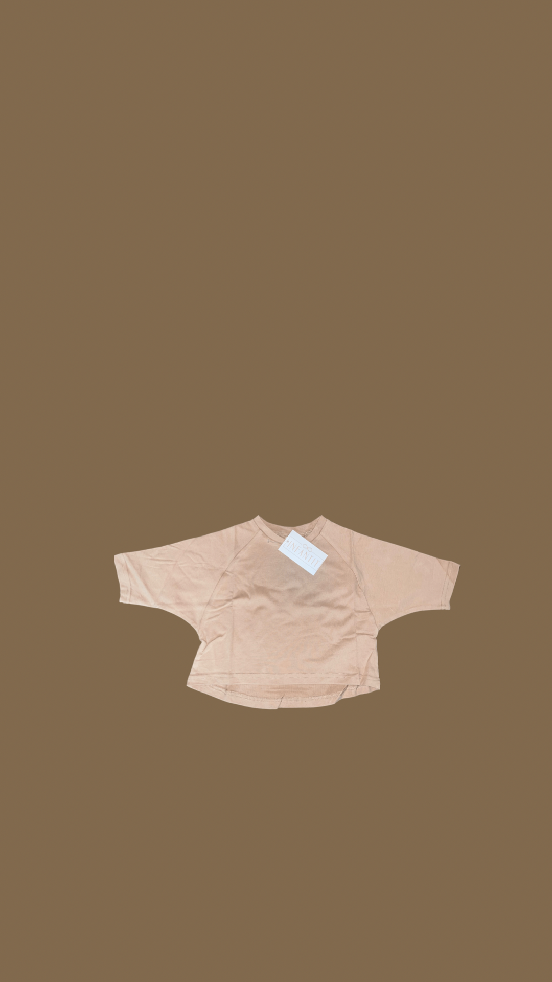 Beige Oversized Play Tee