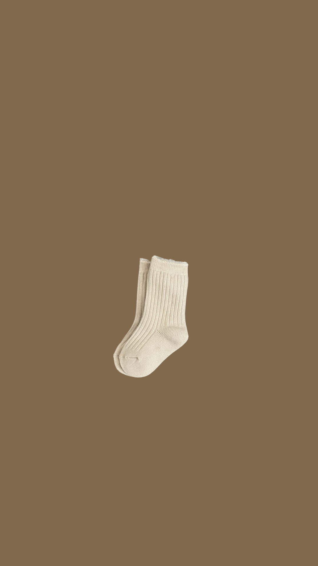 Beige Ribbed Socks